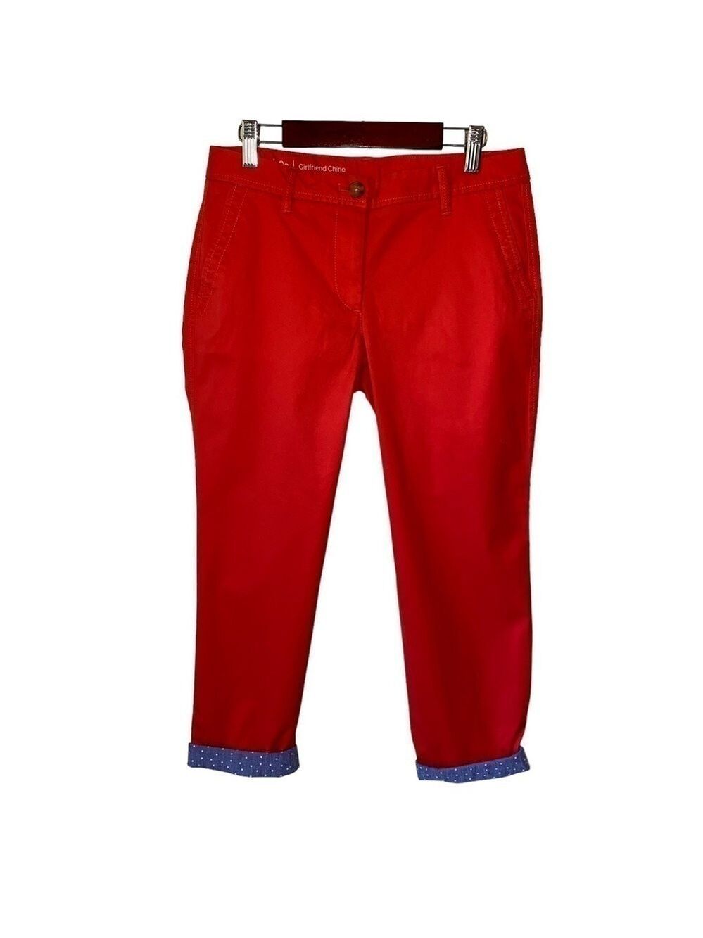 Talbots Girlfriend Chino Cuffed Capri Pants Red Size 0 Petite